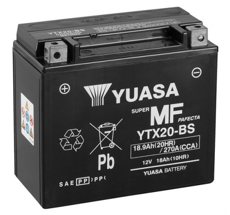 Batteria YTX20-BS senza manutenzione con pacco acido