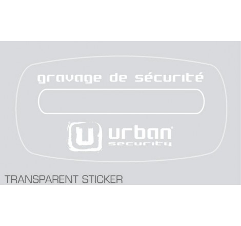Sticker pour véhicule gravé