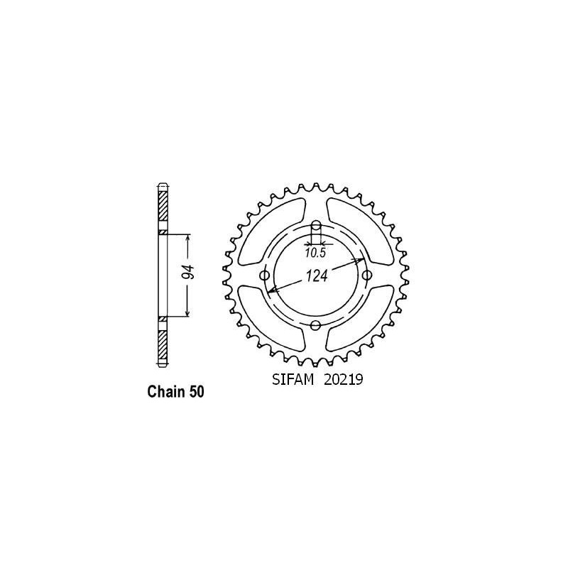 Corona 550 Cbf 1975-1980 - 530 - 34 Denti - Simile a JTR282