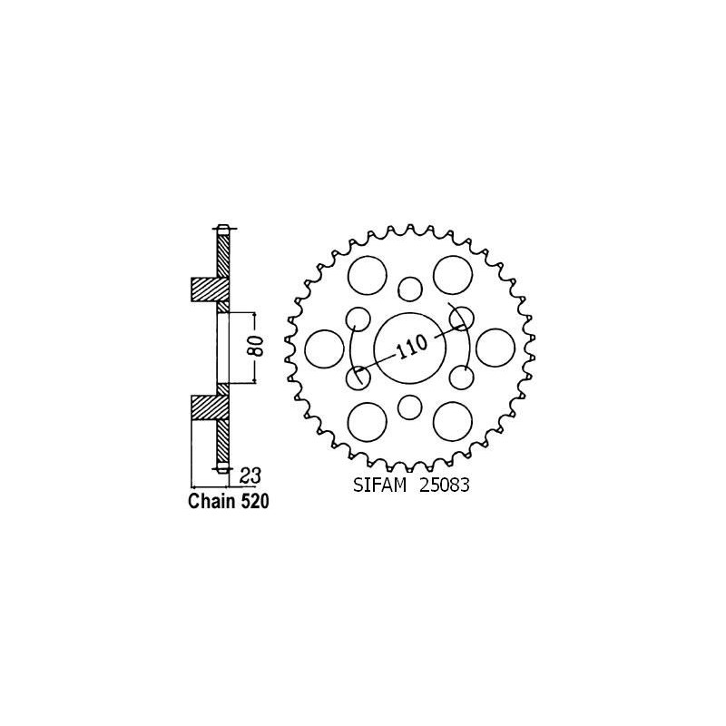 Corona 125 Af1 1987-1989 - 520 - 34 Denti - Simile a JTR19