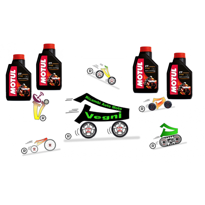 710 2T 1L Olio Motore 2T - 100% SINTETICO PER MISCELA MOTO Motul