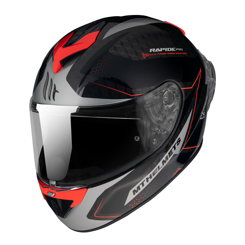 CASCO MT RAPIDE PRO FULL FACE Pro Master B5 Gloss Fluor Red